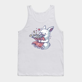 Cute bunny rabbit loving crispy potato chips Tank Top